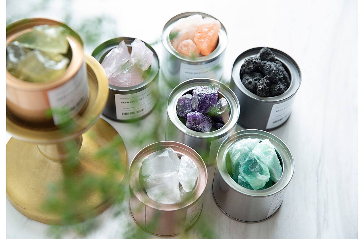 两款无火香熏扩香水晶石香氛摆件产品拍摄指南