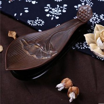 陶瓷铜色木座线香香熏炉 融合传统工艺与现代美学的香道雅器